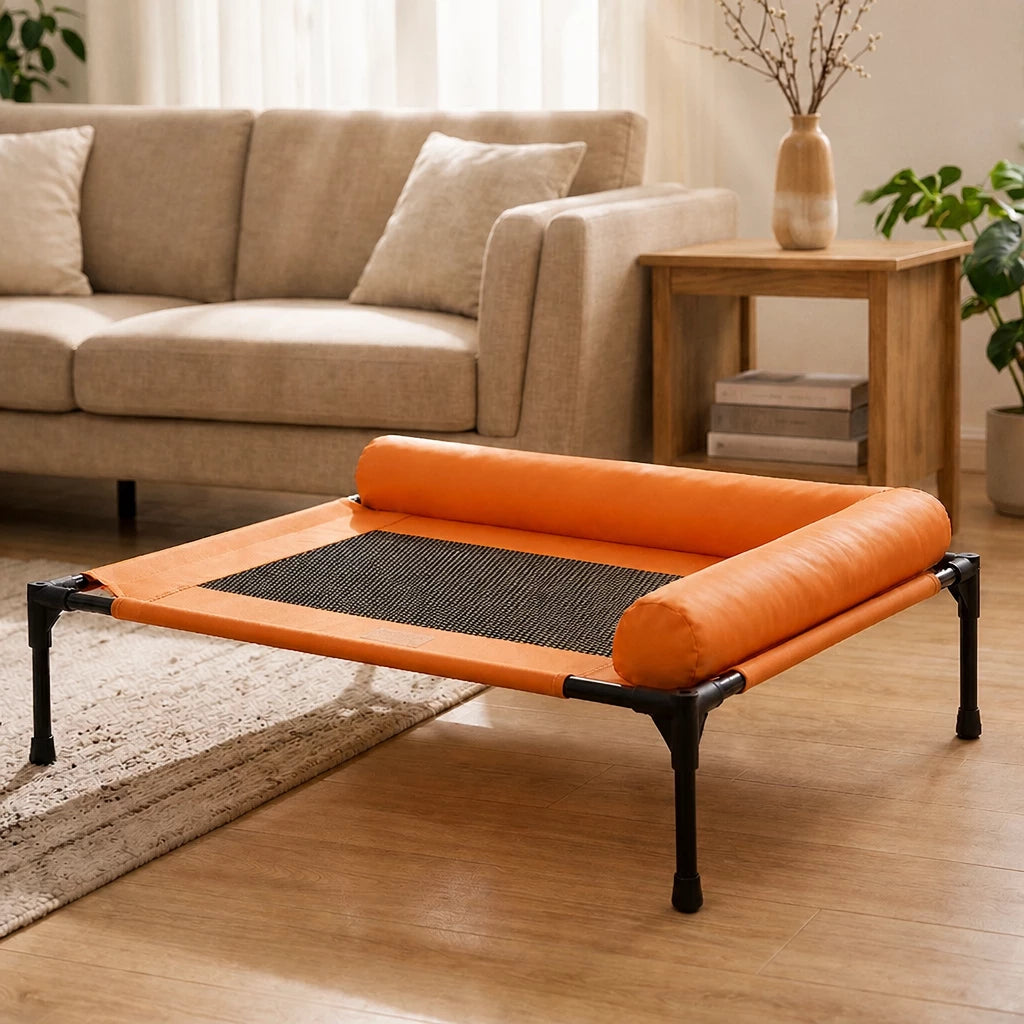 Elevated Pet Cot with Removable, Washable Cover
