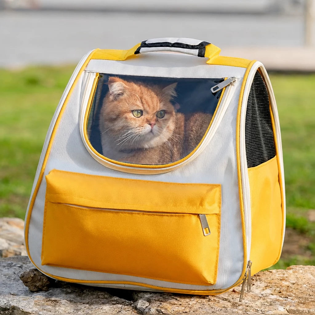 Large-Window Pet Carrier Backpack for Cats and Small Dogs