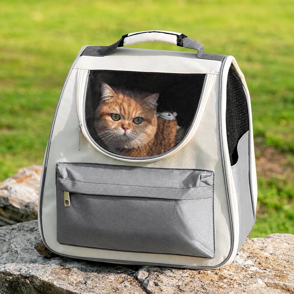 Large-Window Pet Carrier Backpack for Cats and Small Dogs
