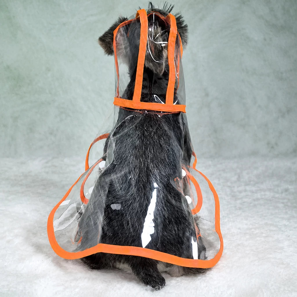 Transparent EVA Dog Raincoat with Hood