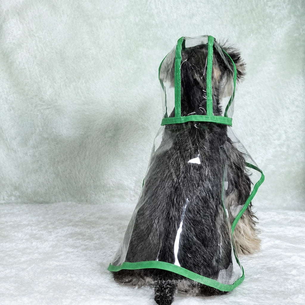 Transparent EVA Dog Raincoat with Hood