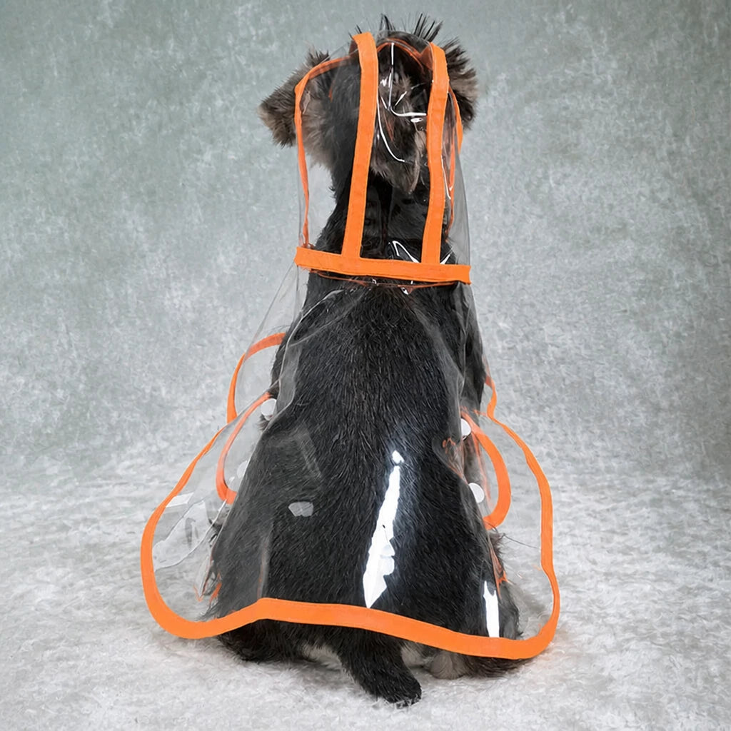 Transparent EVA Dog Raincoat with Hood