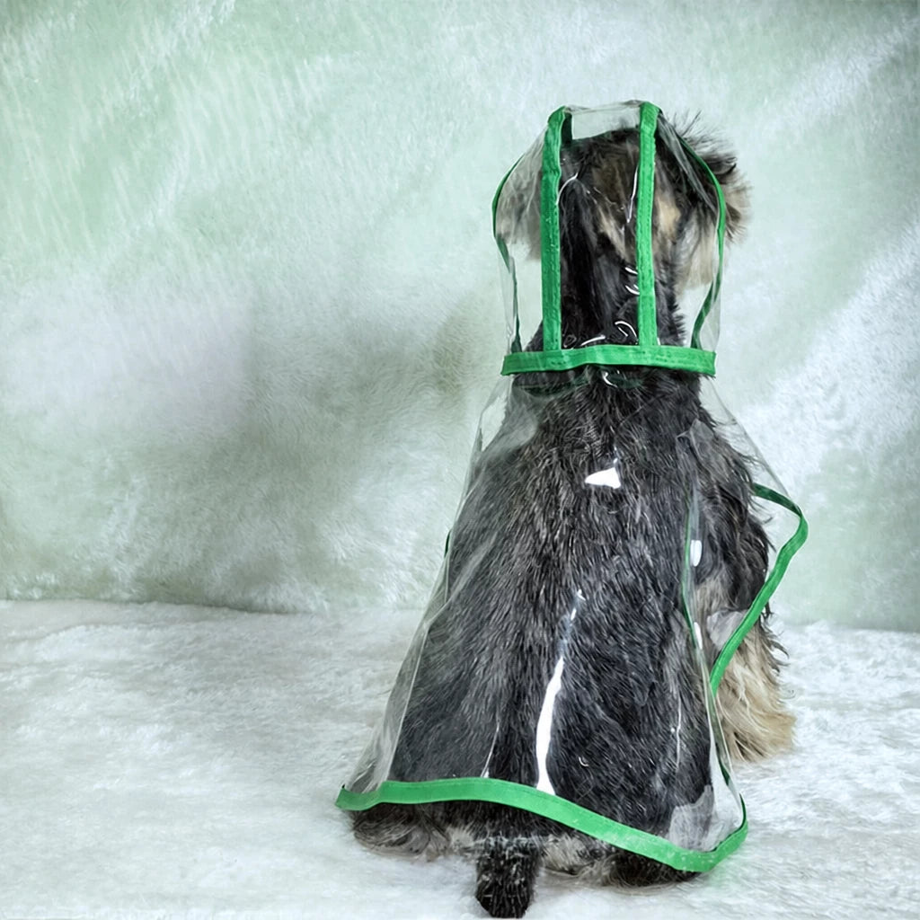 Transparent EVA Dog Raincoat with Hood