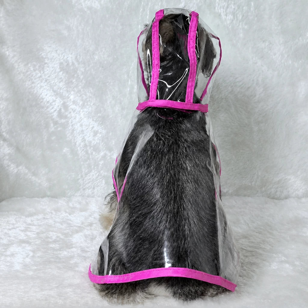 Transparent EVA Dog Raincoat with Hood
