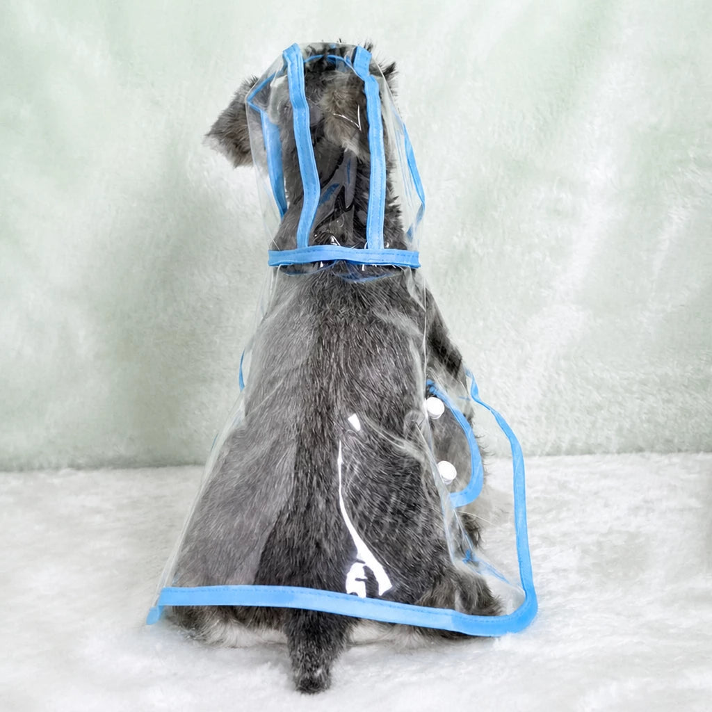 Transparent EVA Dog Raincoat with Hood