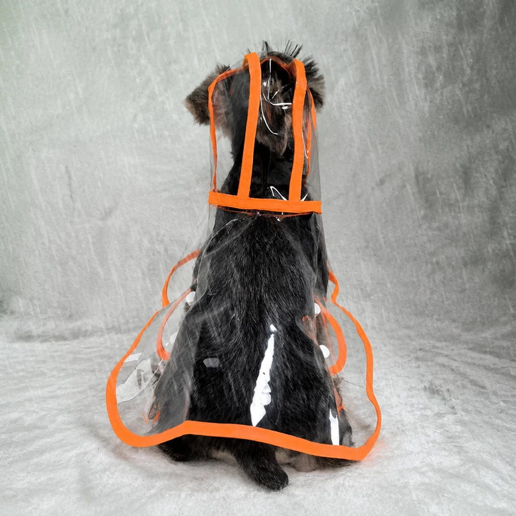 Transparent EVA Dog Raincoat with Hood