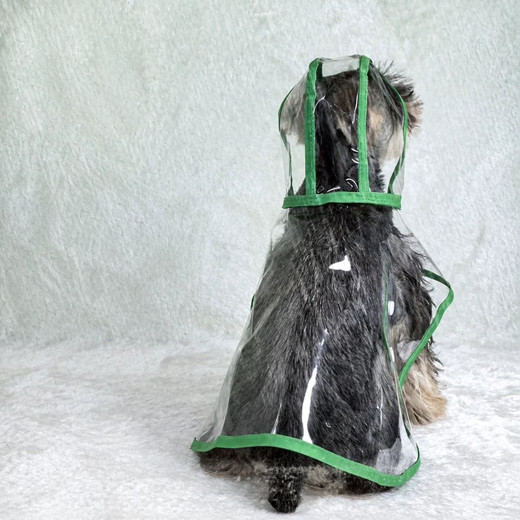 Transparent EVA Dog Raincoat with Hood