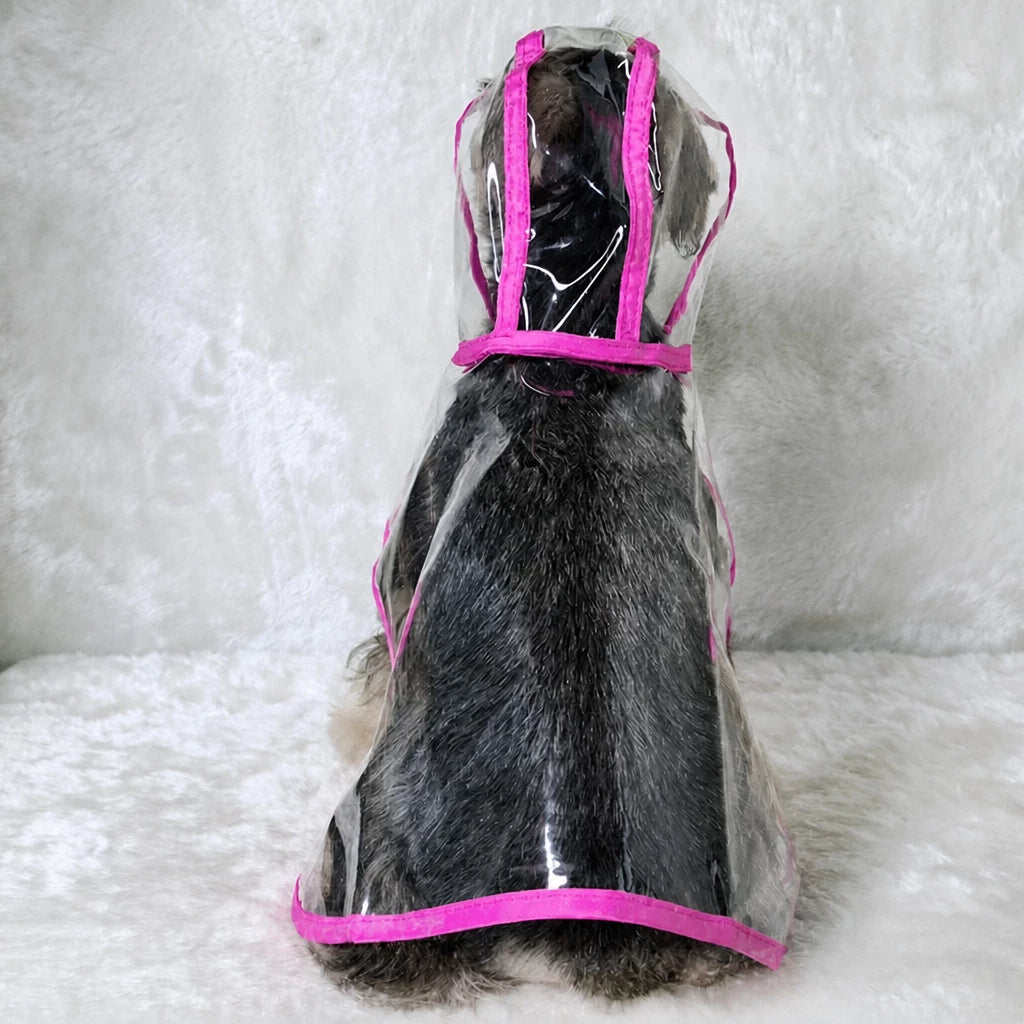 Transparent EVA Dog Raincoat with Hood