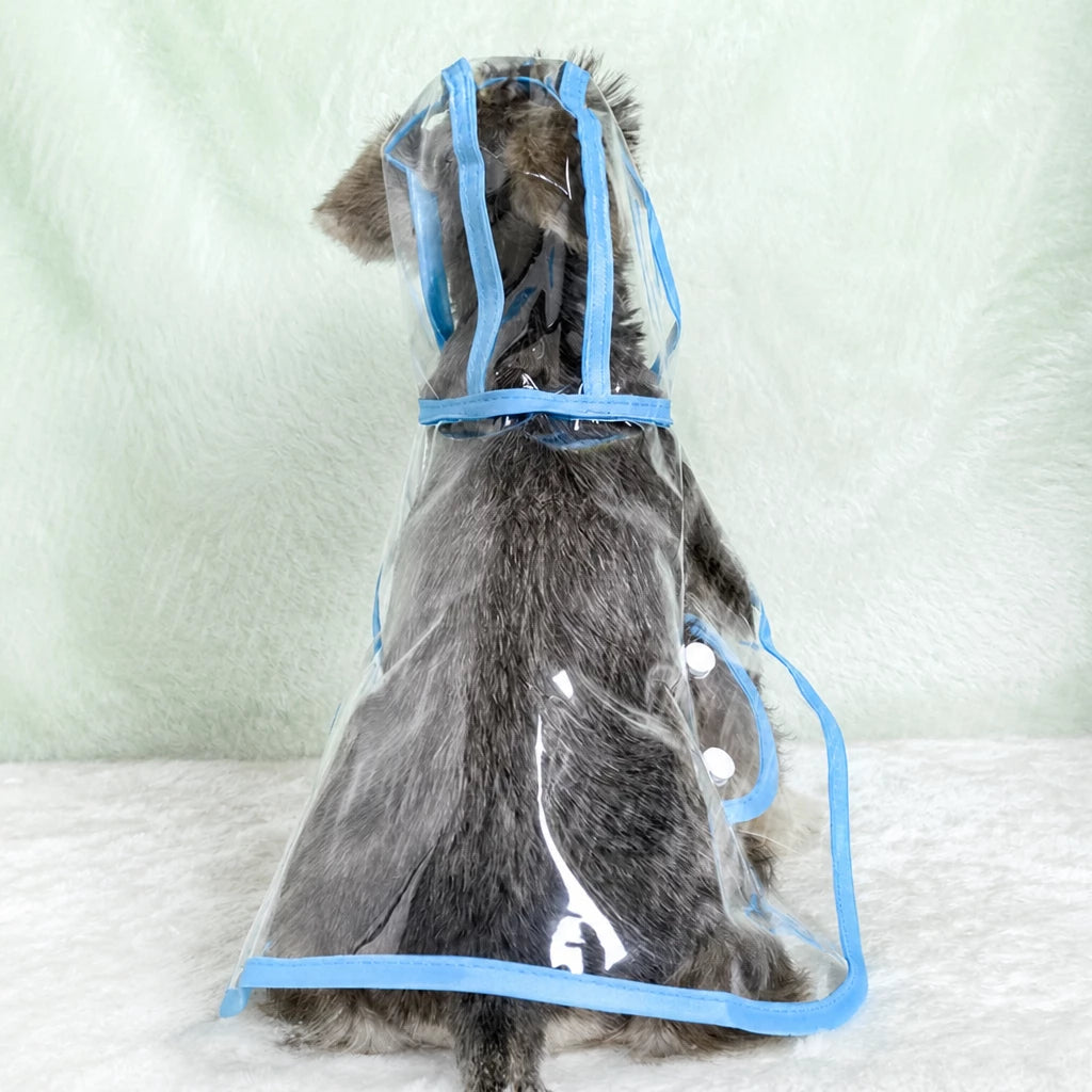 Transparent EVA Dog Raincoat with Hood
