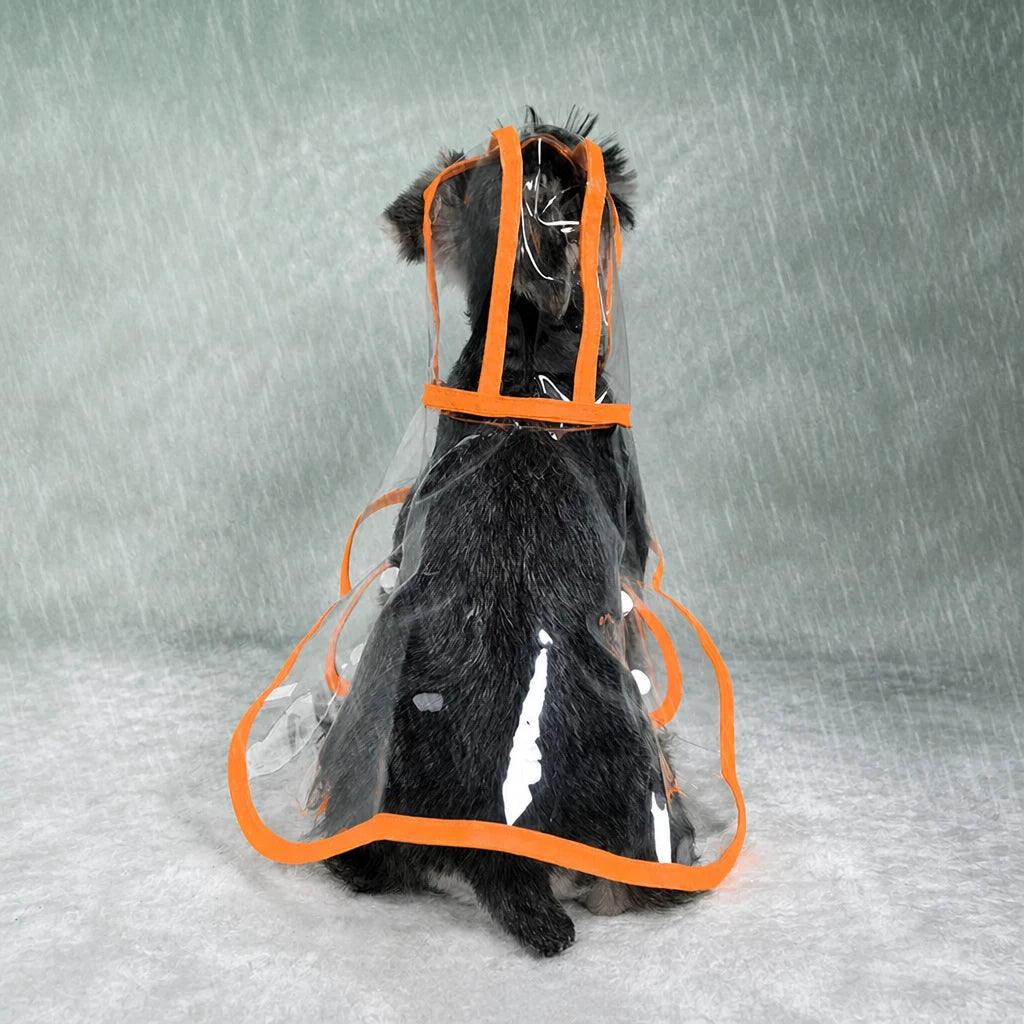 Transparent EVA Dog Raincoat with Hood