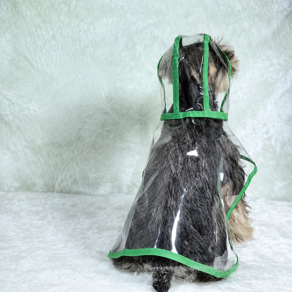 Transparent EVA Dog Raincoat with Hood