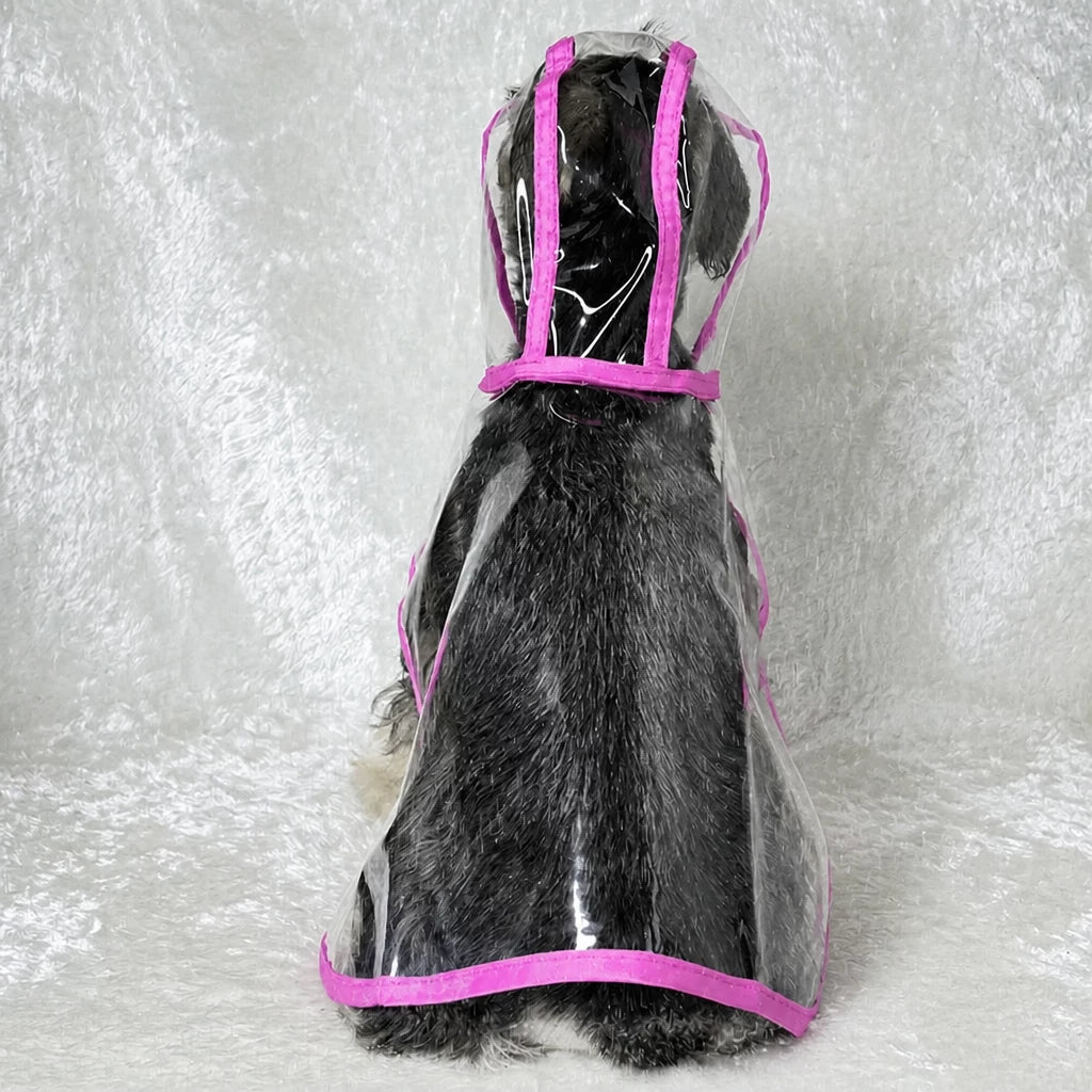 Transparent EVA Dog Raincoat with Hood