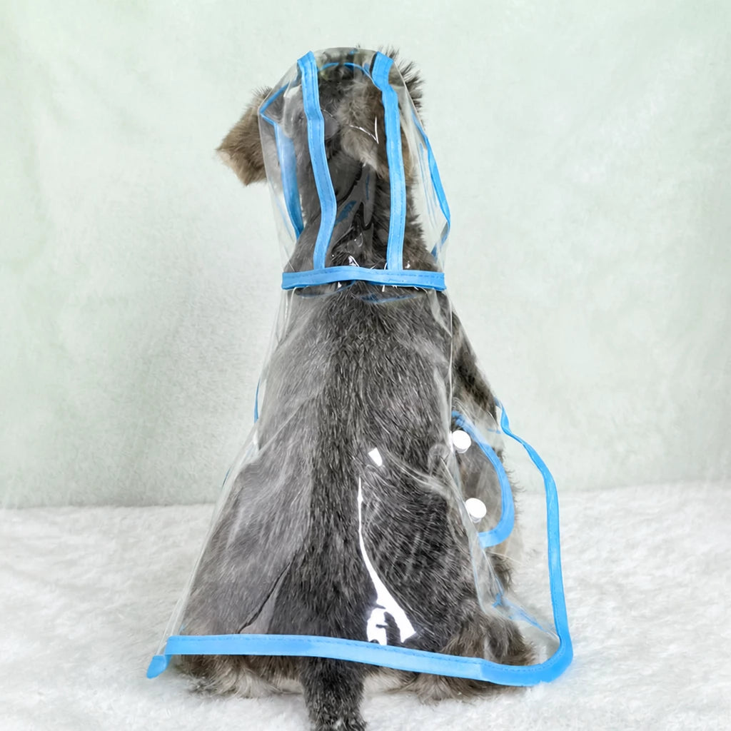 Transparent EVA Dog Raincoat with Hood