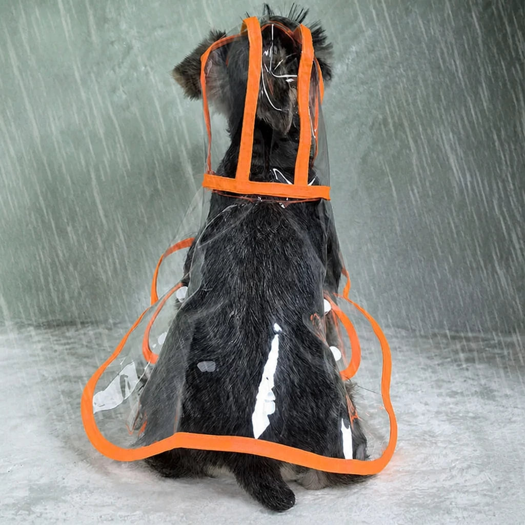 Transparent EVA Dog Raincoat with Hood