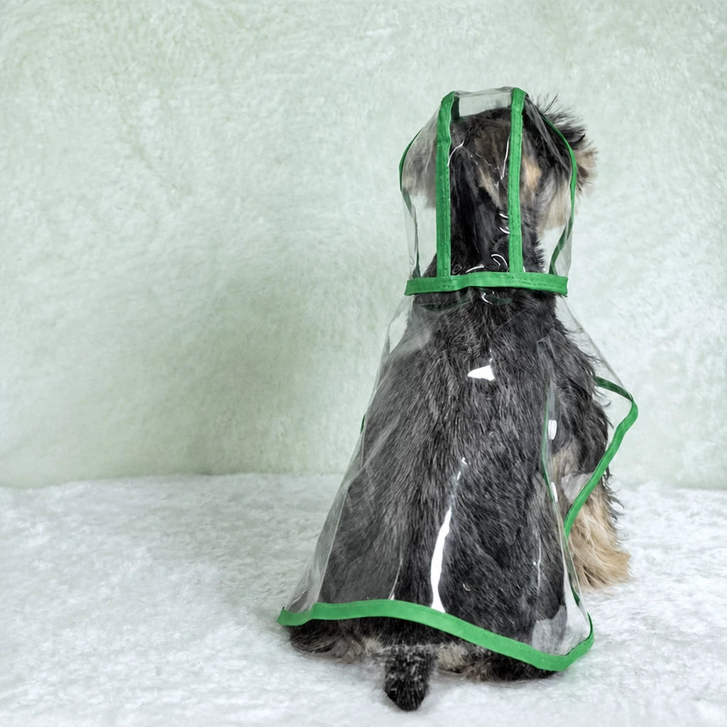 Transparent EVA Dog Raincoat with Hood