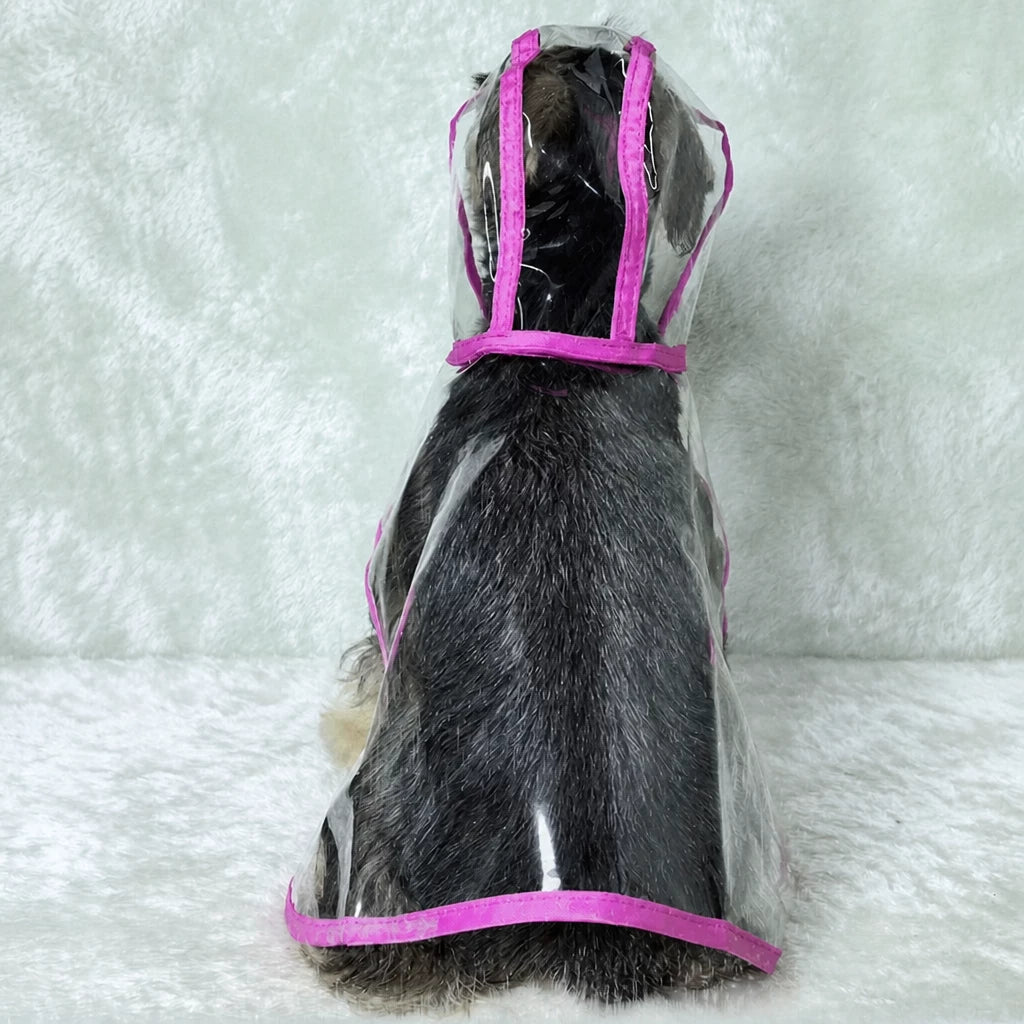 Transparent EVA Dog Raincoat with Hood
