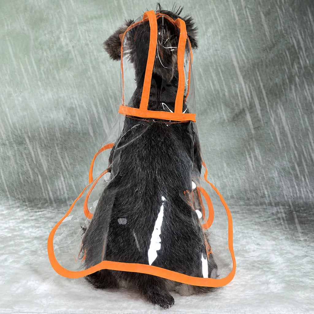 Transparent EVA Dog Raincoat with Hood