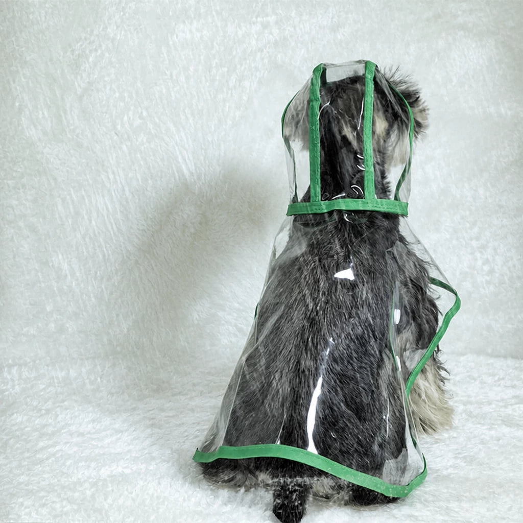 Transparent EVA Dog Raincoat with Hood