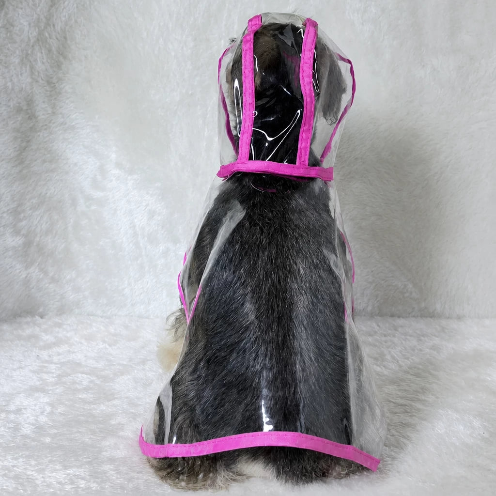 Transparent EVA Dog Raincoat with Hood