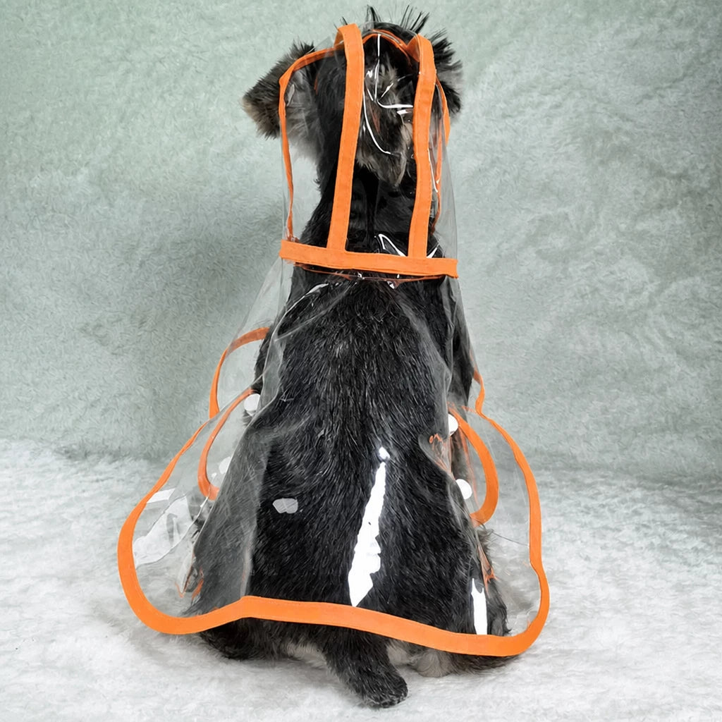 Transparent EVA Dog Raincoat with Hood
