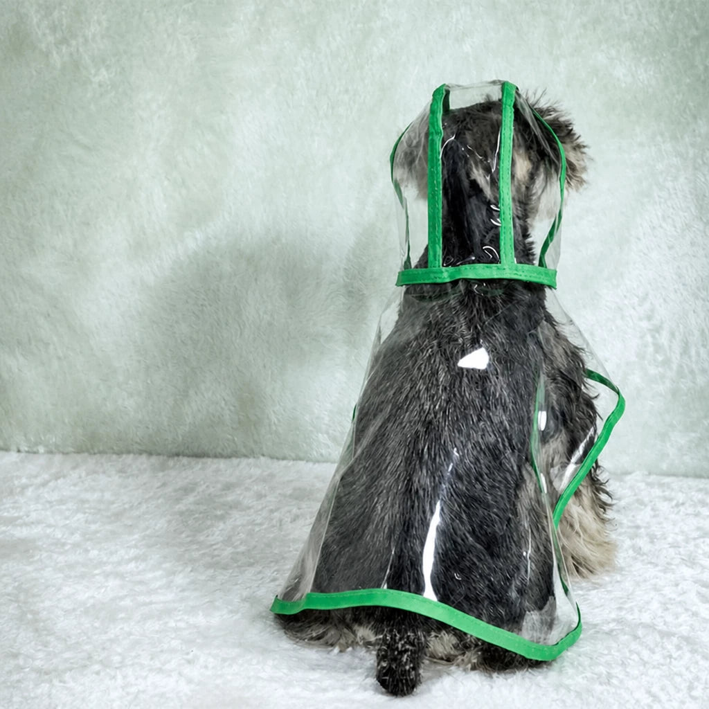 Transparent EVA Dog Raincoat with Hood