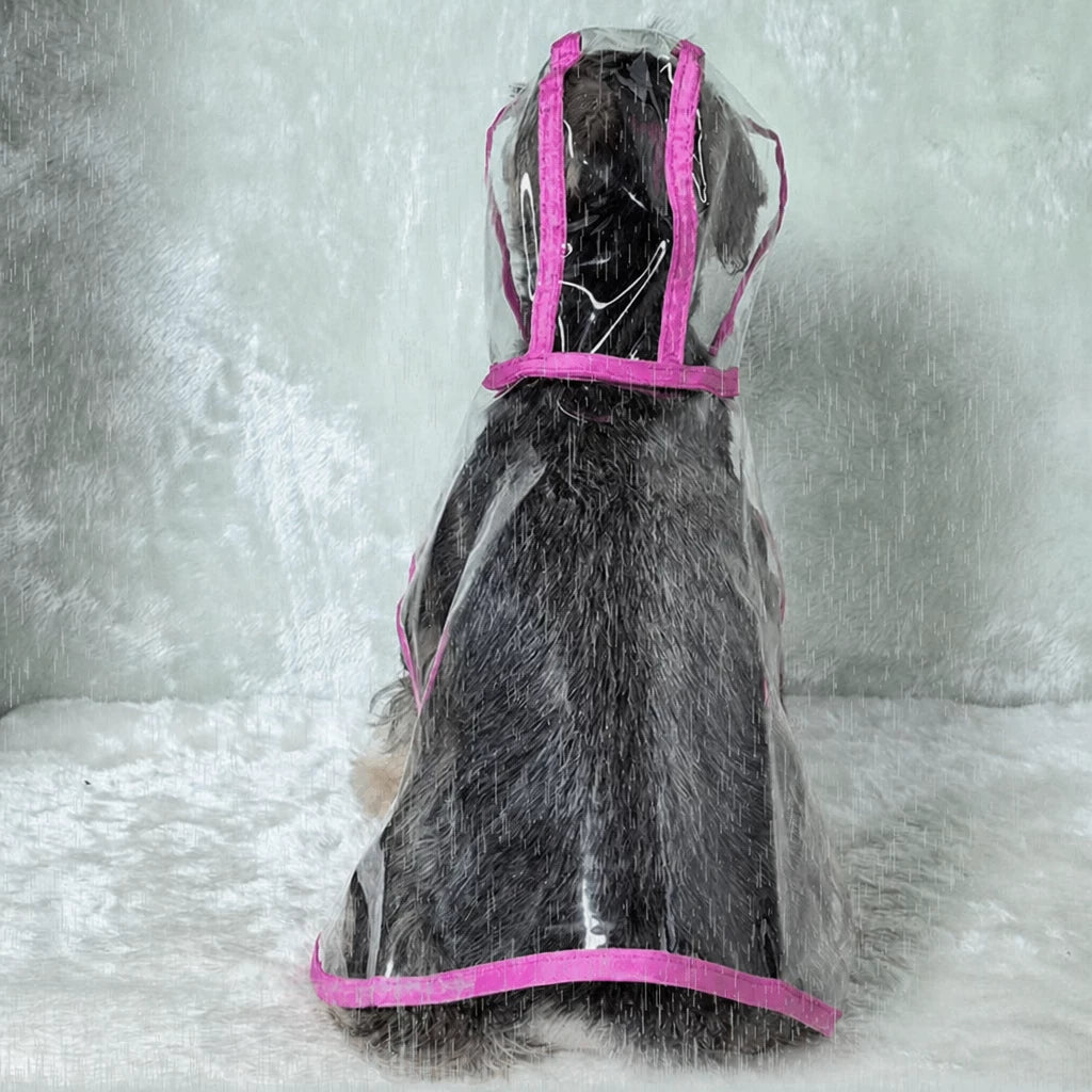 Transparent EVA Dog Raincoat with Hood