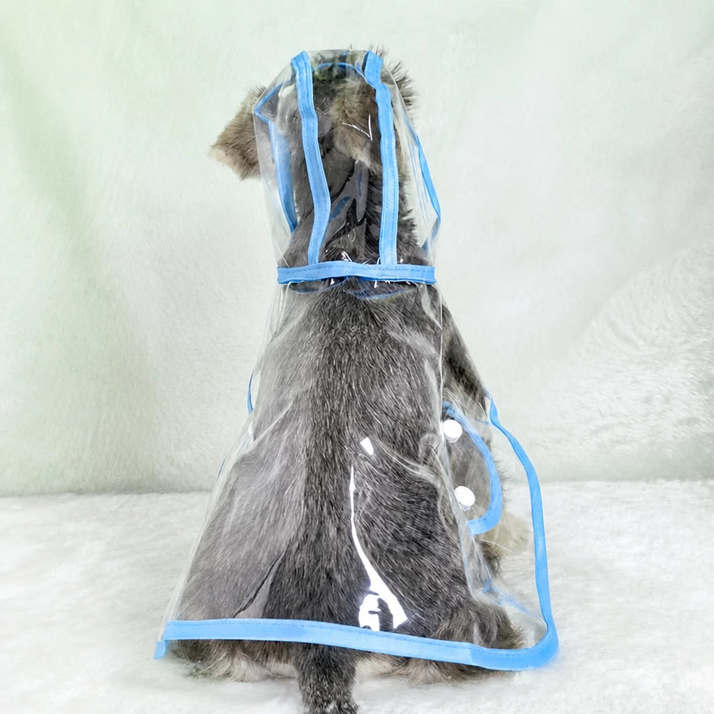 Transparent EVA Dog Raincoat with Hood
