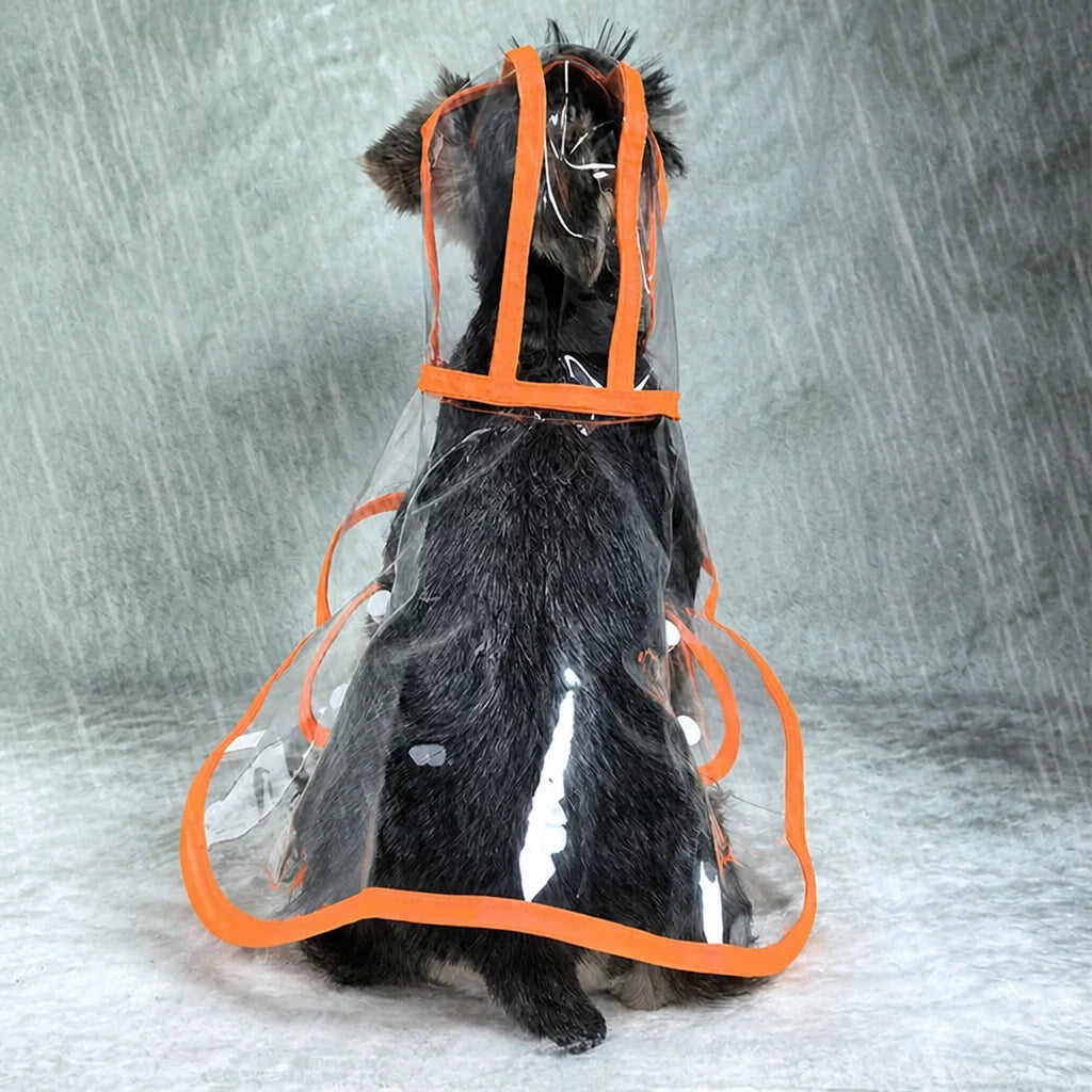 Transparent EVA Dog Raincoat with Hood