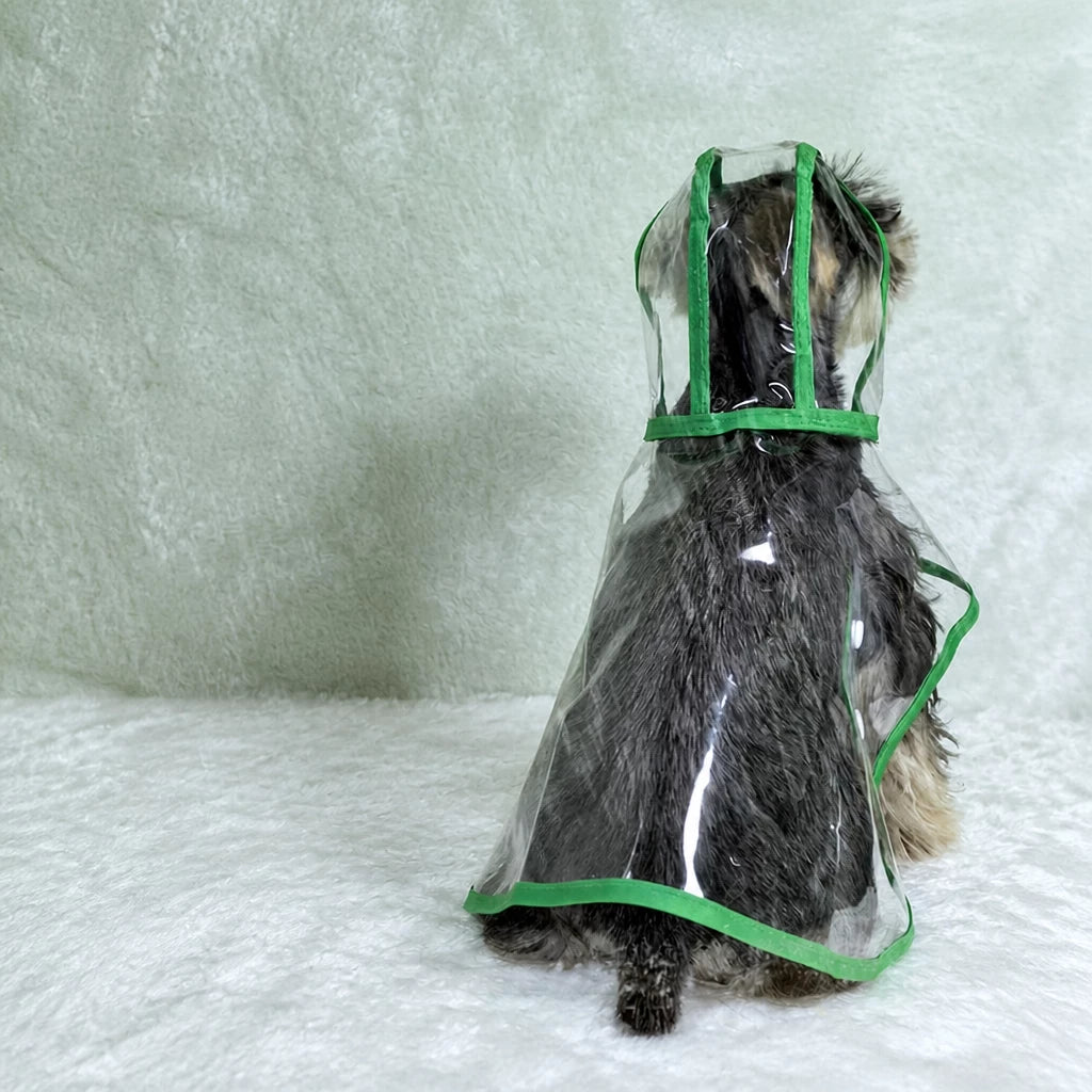 Transparent EVA Dog Raincoat with Hood