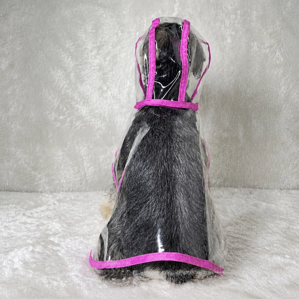 Transparent EVA Dog Raincoat with Hood