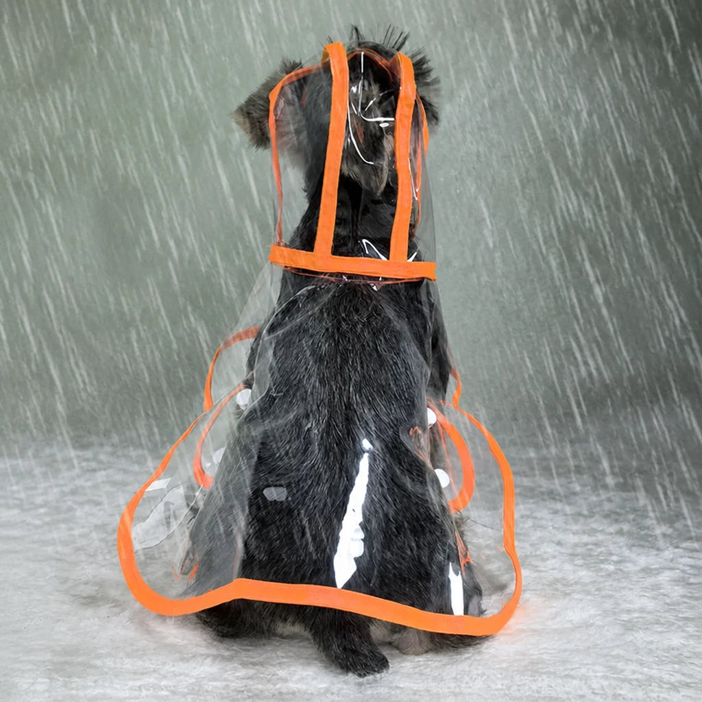 Transparent EVA Dog Raincoat with Hood