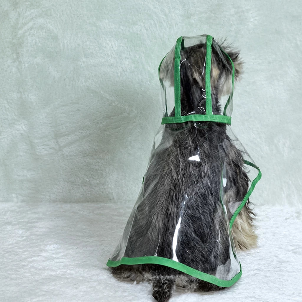 Transparent EVA Dog Raincoat with Hood