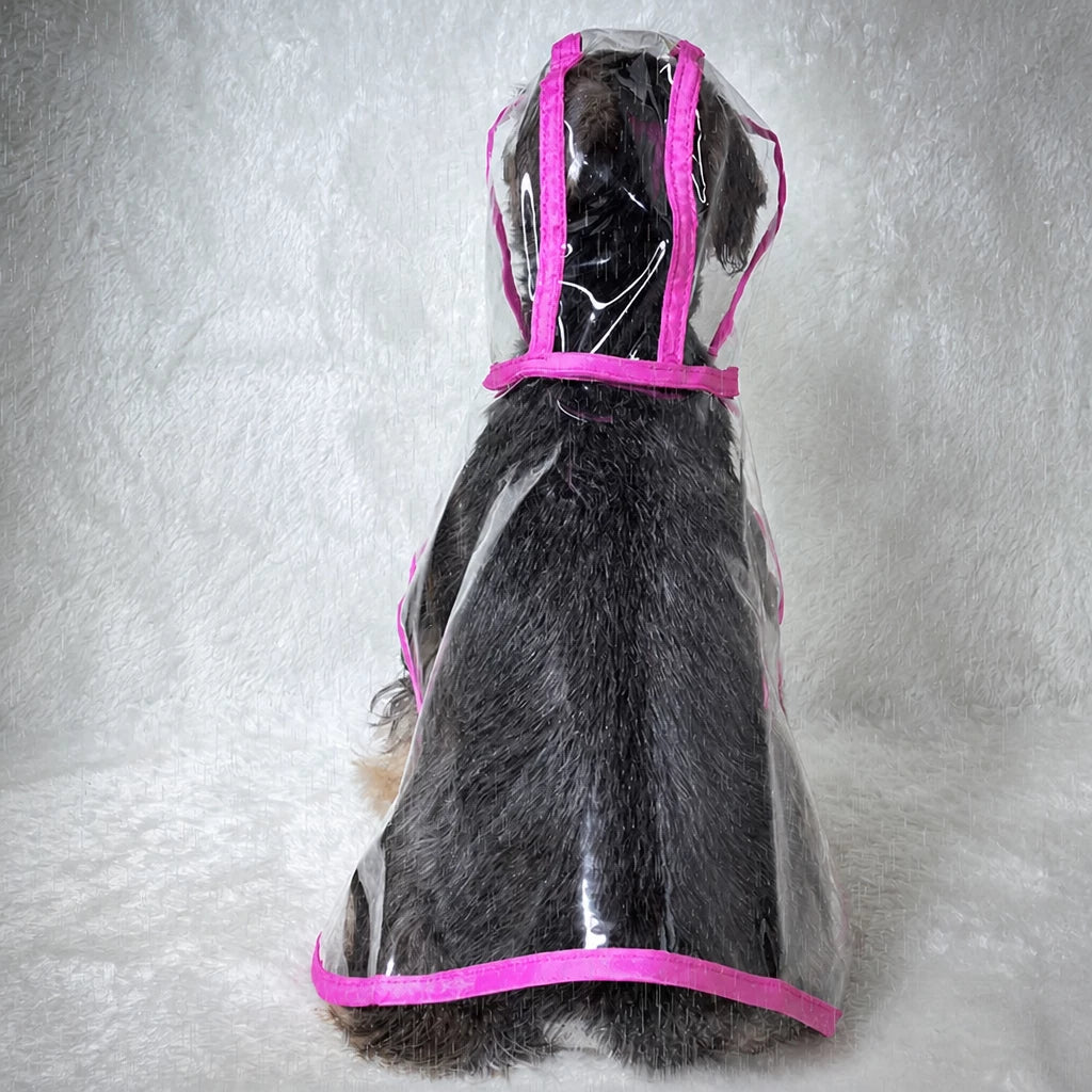 Transparent EVA Dog Raincoat with Hood