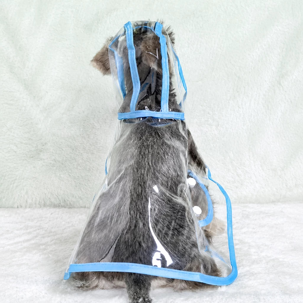 Transparent EVA Dog Raincoat with Hood