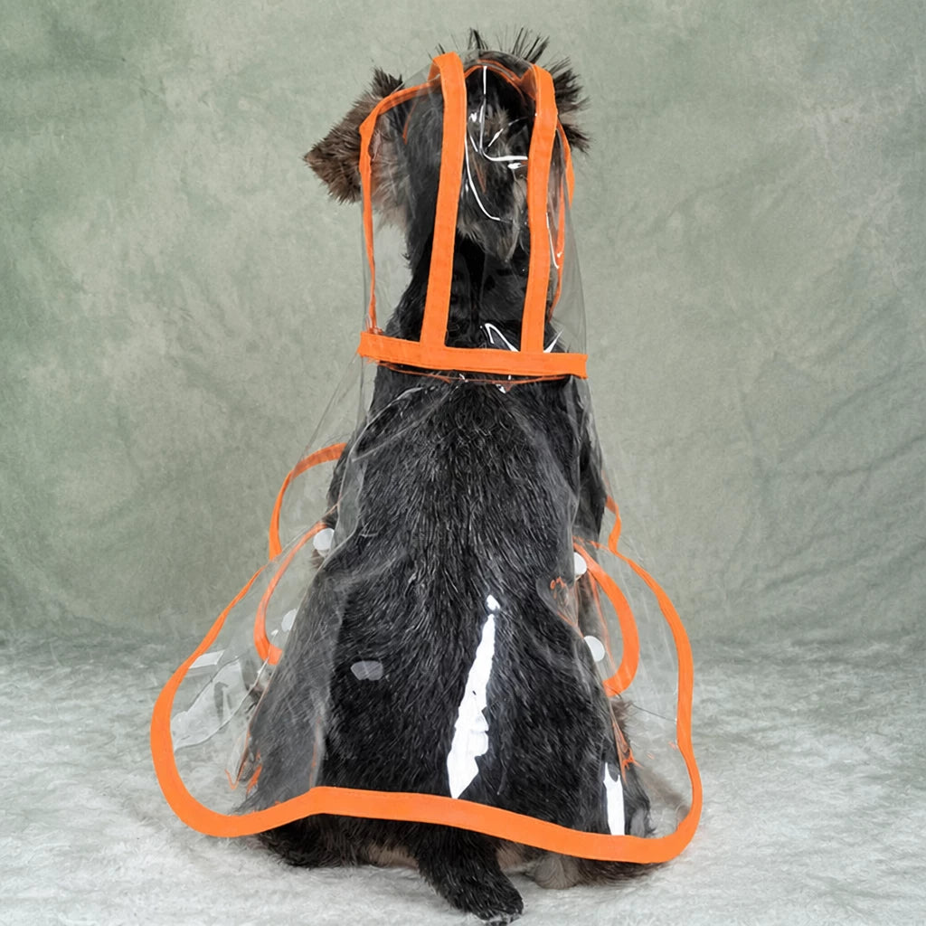 Transparent EVA Dog Raincoat with Hood