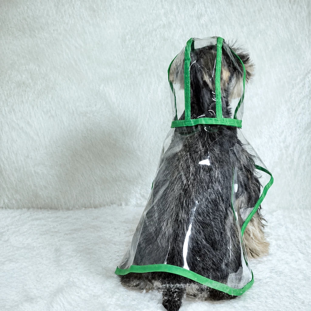 Transparent EVA Dog Raincoat with Hood