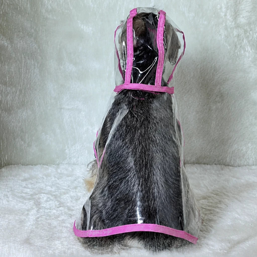 Transparent EVA Dog Raincoat with Hood