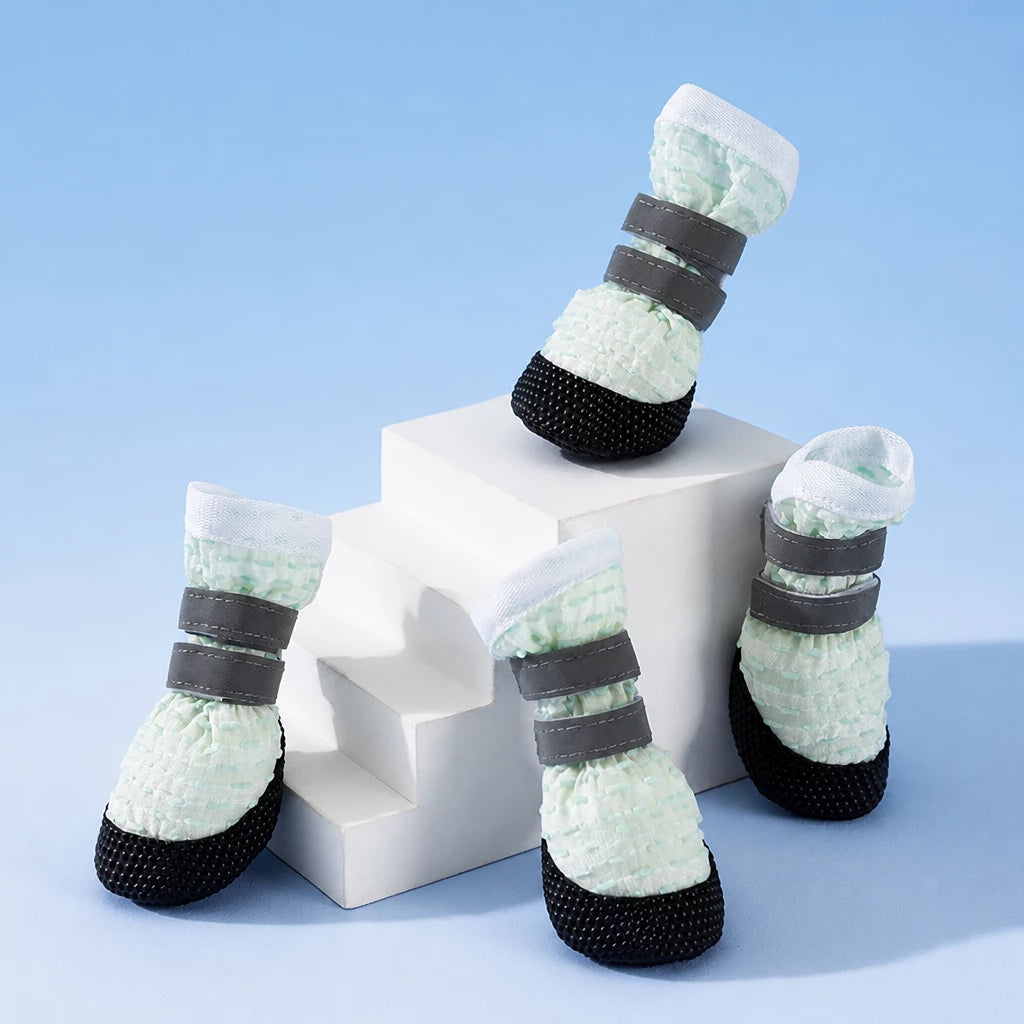 Soft-Sole Nylon Dog Boots for Small to Medium Dogs