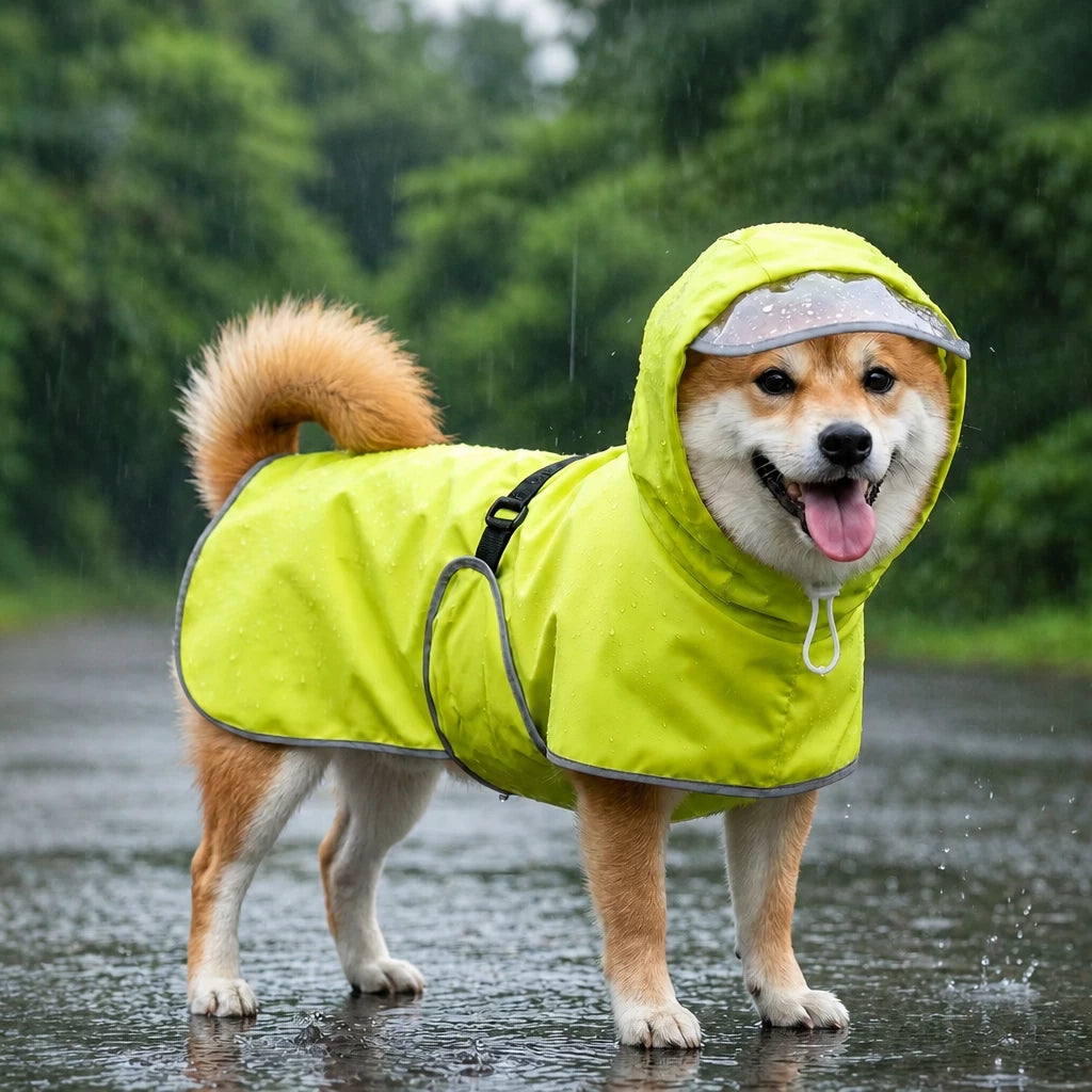 Waterproof Dog Raincoat with Belly Coverage