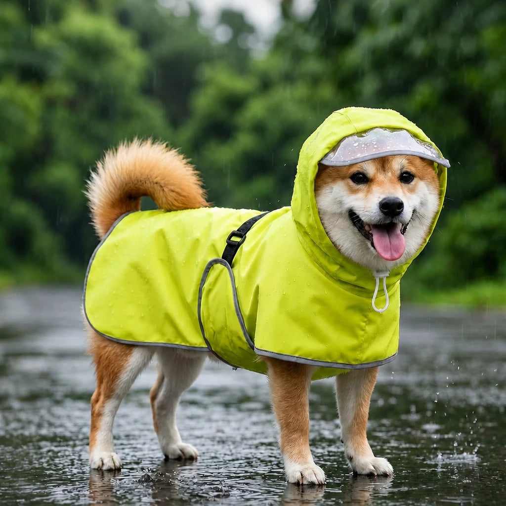 Waterproof Dog Raincoat with Belly Coverage