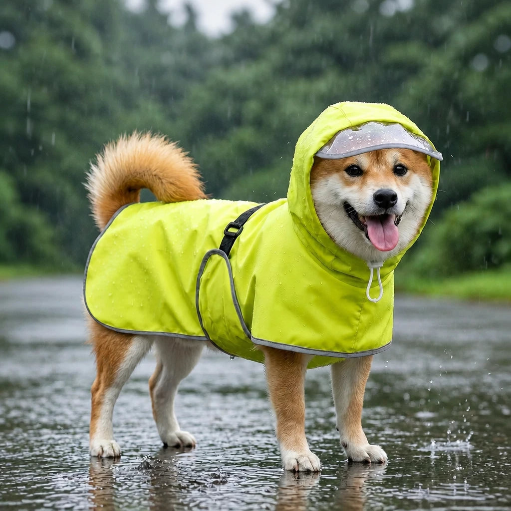 Waterproof Dog Raincoat with Belly Coverage