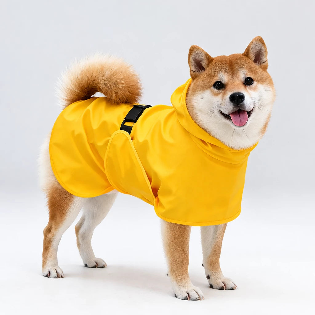 Waterproof Dog Raincoat with Belly Coverage