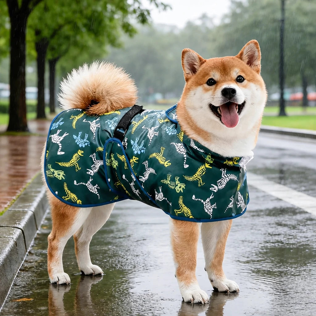 Waterproof Dog Raincoat with Belly Coverage