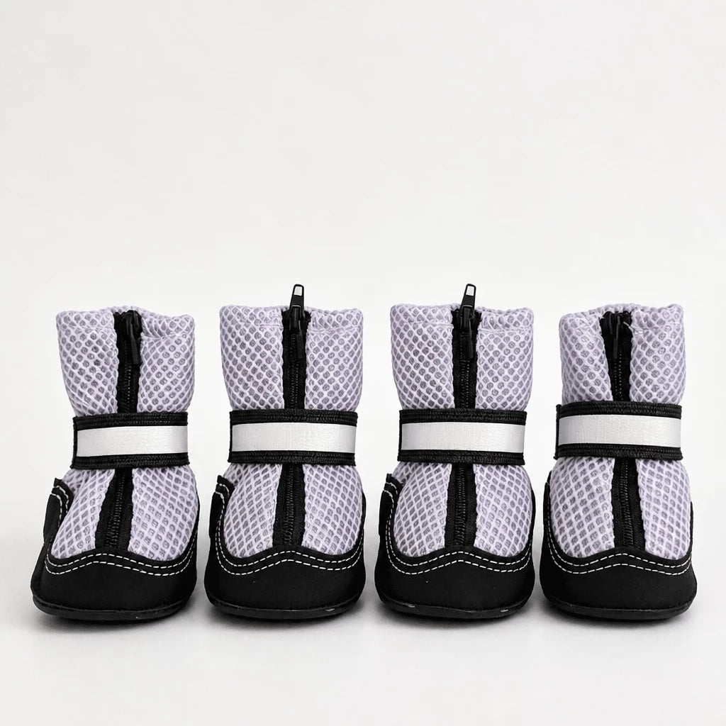 Breathable Mesh Dog Shoes with Zipper Closure