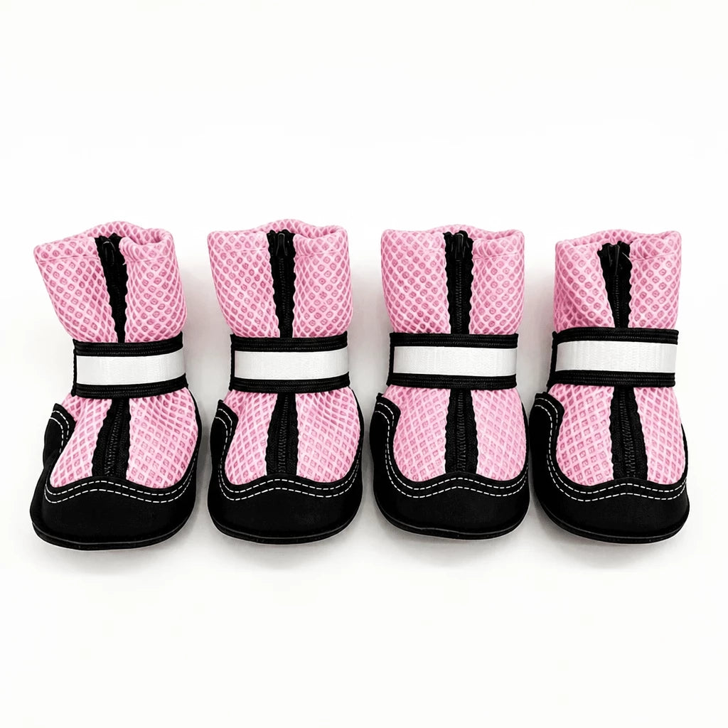 Breathable Mesh Dog Shoes with Zipper Closure