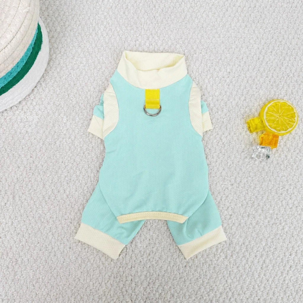Warm-Weather Four-Legged Mesh Pet Shirt for Dogs and Cats