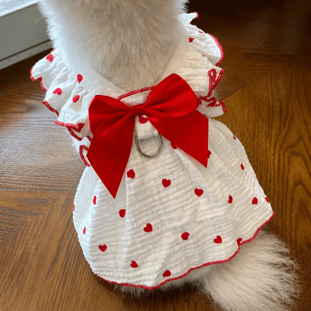 Lightweight Cotton Pet Dress for Small Dogs and Cats