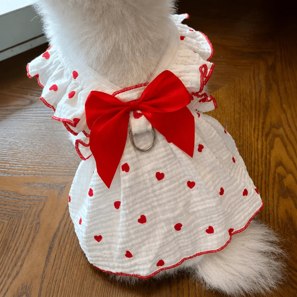 Lightweight Cotton Pet Dress for Small Dogs and Cats