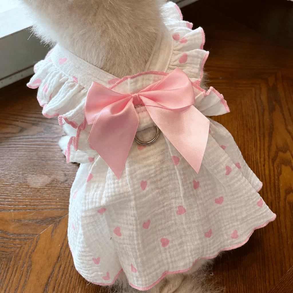 Lightweight Cotton Pet Dress for Small Dogs and Cats