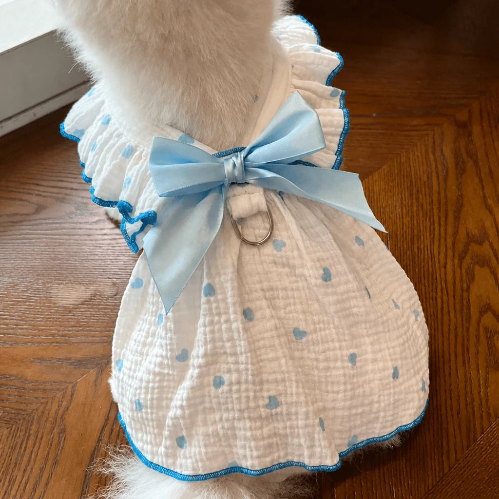 Lightweight Cotton Pet Dress for Small Dogs and Cats